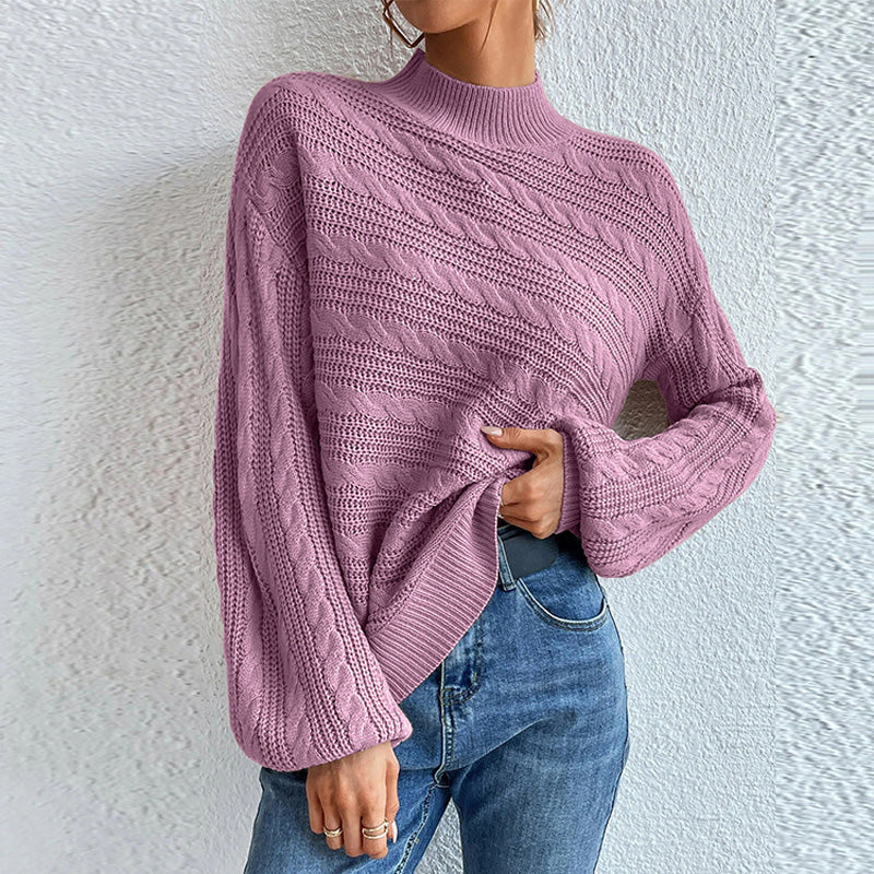 Casual Solid Colour Knit Sweater