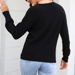 Casual Solid Colour Knit Sweater