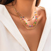 Bohemian Colourful Heart Necklace