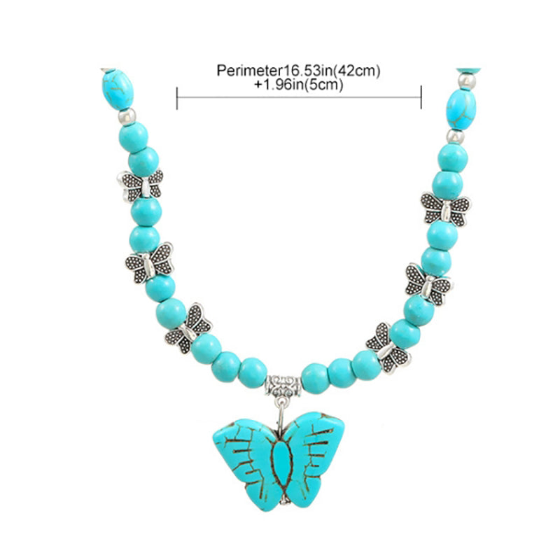 Bohemian Butterfly Pendant Necklace