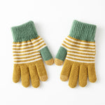 Casual Striped Warm Gloves