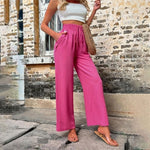 Solid Colour Casual Trousers