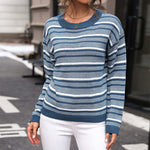 Casual Striped Knit Sweater