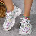 Floral Print Casual Sneakers