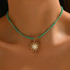 Bohemian Sun Pendant Necklace