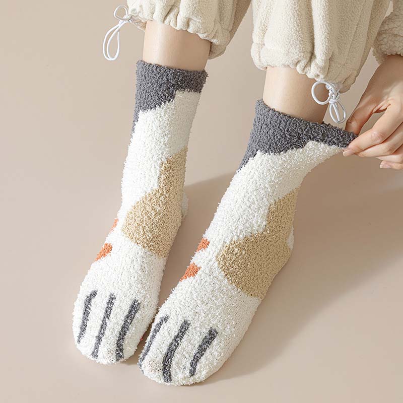 Cartoon Cat Plush Socks