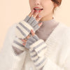 Striped Knitted Gloves