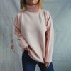 Casual Solid Colour Knit Sweater