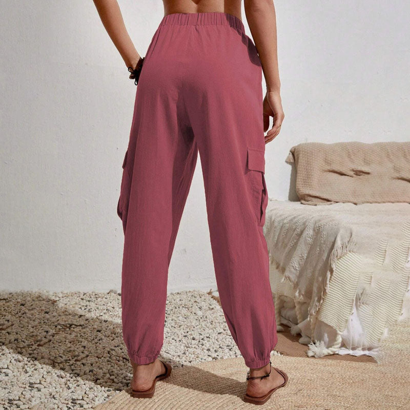 Solid Colour Casual Pants