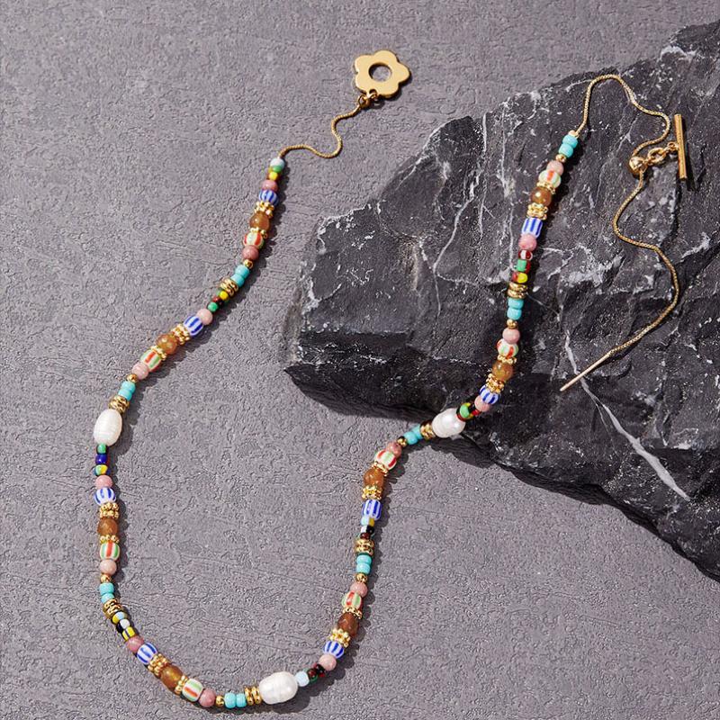 Bohemian Colourful Beaded Necklace