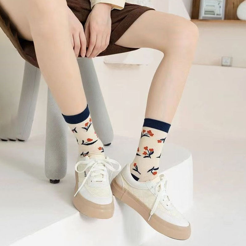 Casual Floral Socks