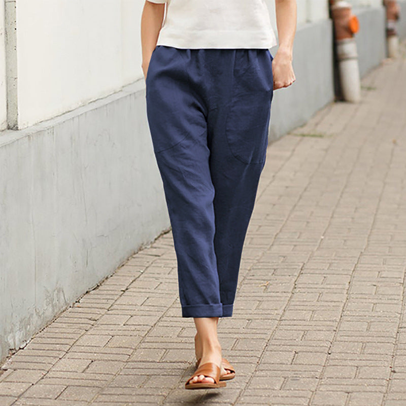 【Cotton And Linen】Casual Straight Trousers