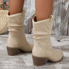 Vintage Chunky Heel Boots