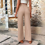 Solid Colour Casual Trousers