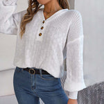 Casual Solid Colour Knit Sweater