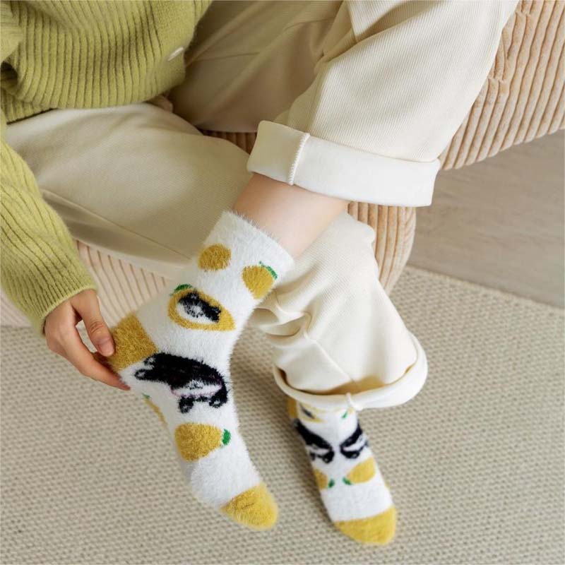 Cartoon Cat Plush Socks