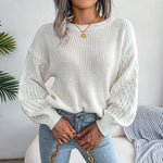 Casual Solid Colour Knit Sweater