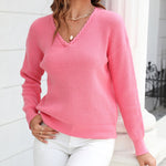 Casual Solid Colour Knit Sweater