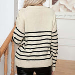 Vintage Striped Cable Sweater