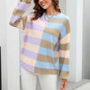 Casual Striped Knit Sweater