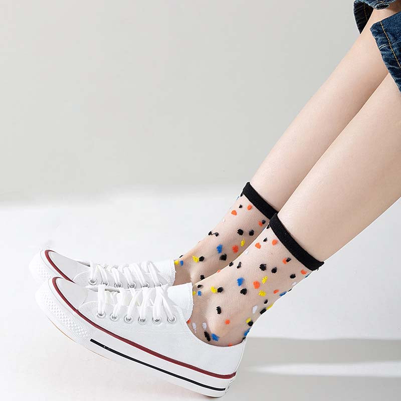 Breathable Polka Dot Socks