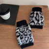 Warm Leopard Print Gloves