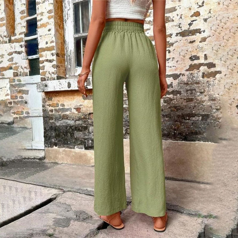 Solid Colour Casual Trousers