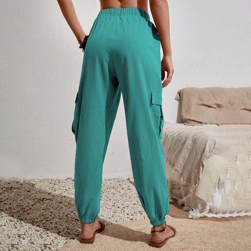 Solid Colour Casual Pants