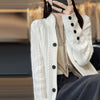 Casual Solid Colour Knitted Cardigan