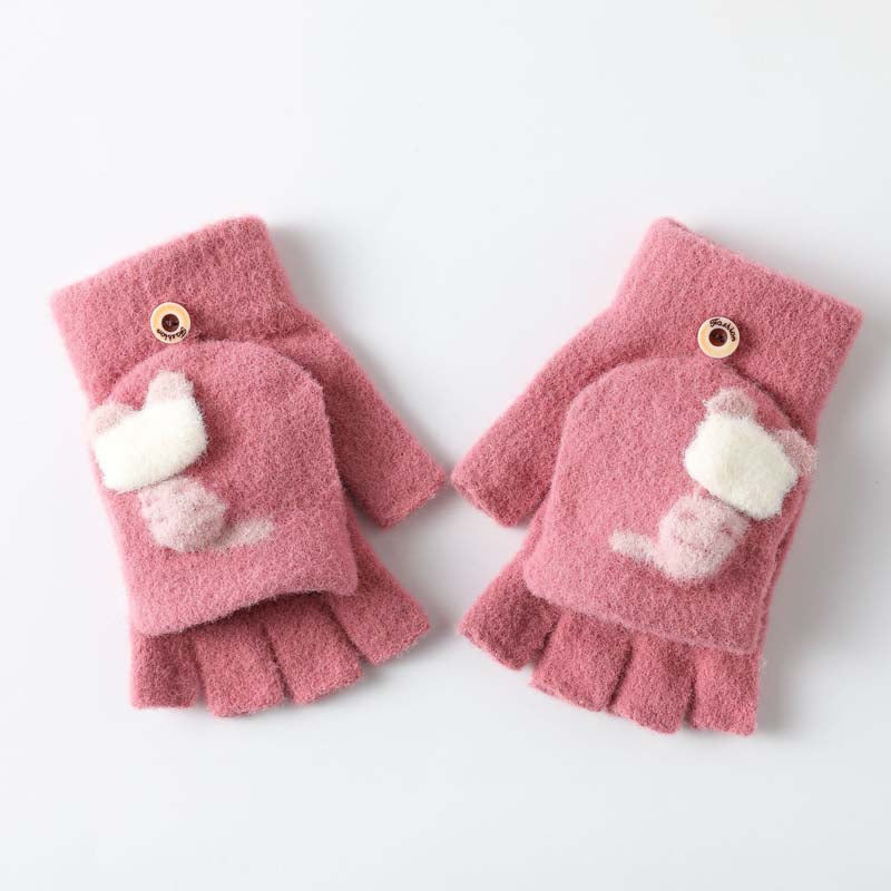 Warm Cartoon Cat Gloves