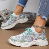 Floral Print Casual Sneakers