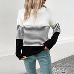 Casual Striped Knit Sweater