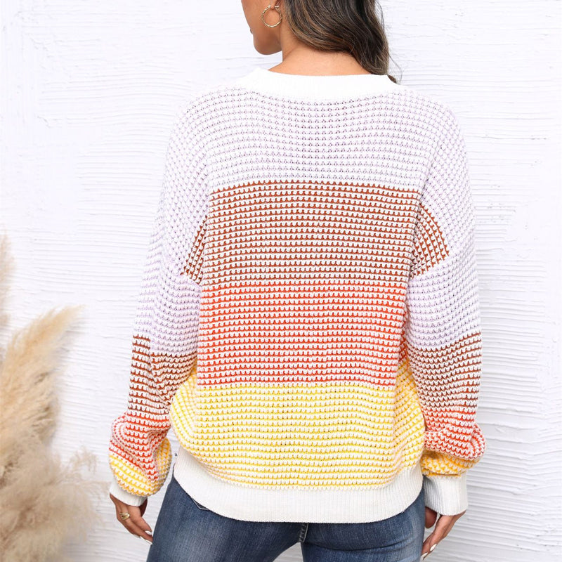 Colour Block Knit Sweater