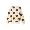 Heart-Print Plush Sweatshirt