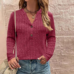 Casual Solid Color Blouse