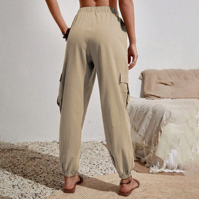 Solid Colour Casual Pants