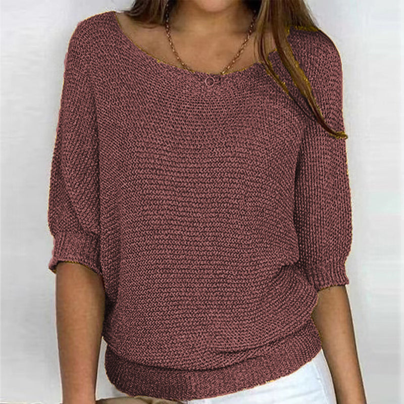 Solid Colour Casual Sweater