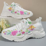 Floral Print Casual Sneakers