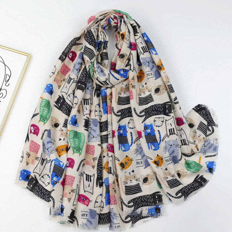 Creative Cartoon Cat Scarf