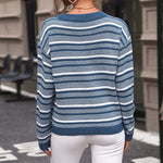 Casual Striped Knit Sweater