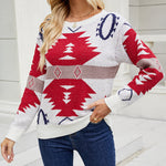 Casual Geometric Knit Sweater