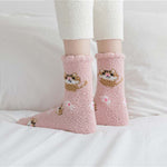 Warm Cat Print Socks
