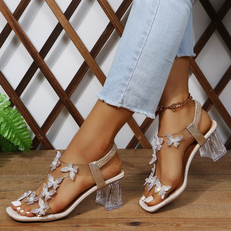 Butterfly Embellished Casual Sandals