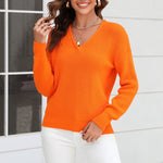 Casual Solid Colour Knit Sweater