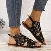 Ethnic Hollow Flat Sandals