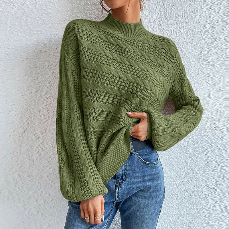 Casual Solid Colour Knit Sweater