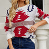 Casual Geometric Knit Sweater