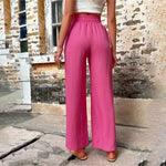 Solid Colour Casual Trousers