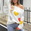 Heart Pattern Knit Sweater