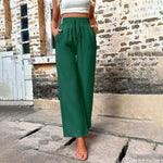 Solid Colour Casual Trousers